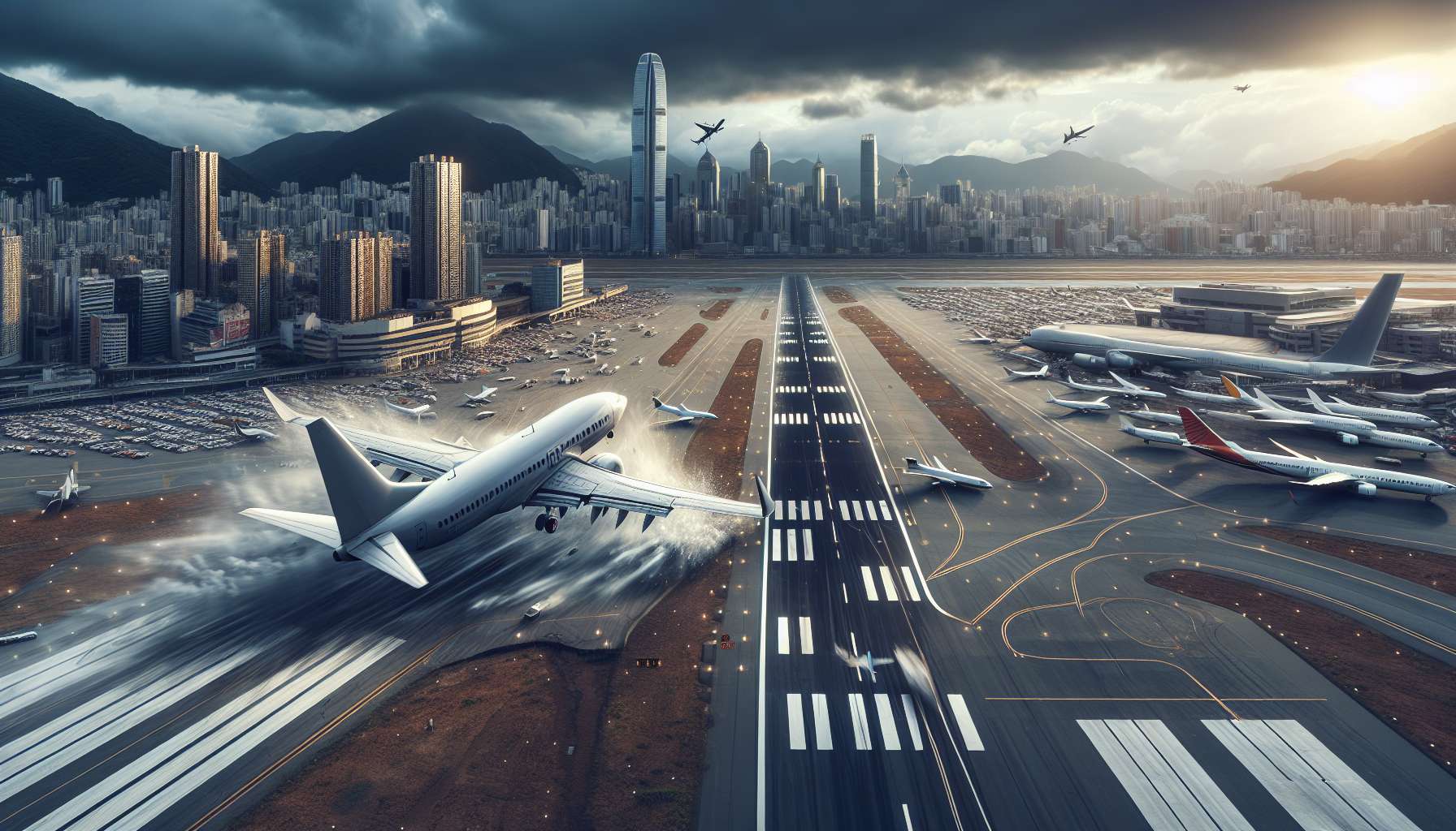 Aircraft Wing Collides with Runway in a Harrowing Landing Attempt at New York's LaGuardia Airport, Sparking Safety Concerns and Prompting an Immediate Investigation into the Incident